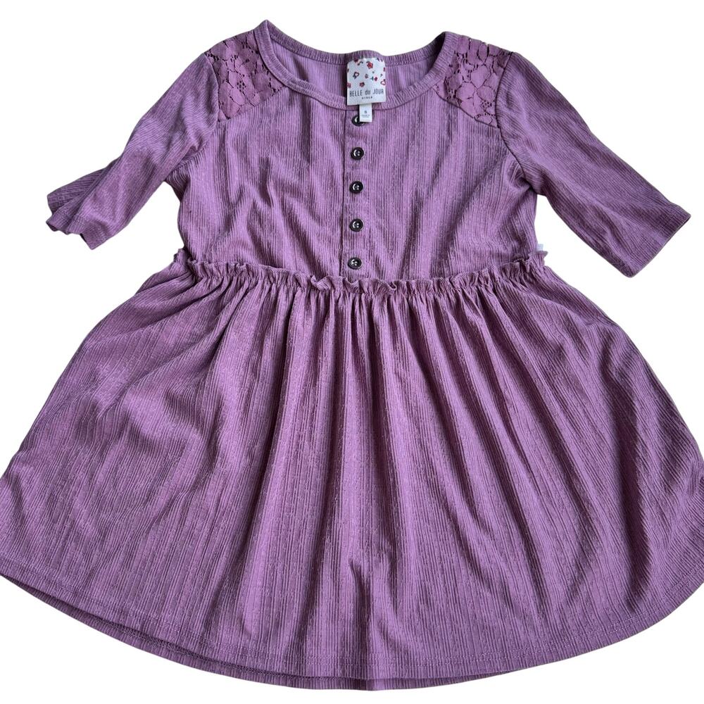 Belle du Jour Pink Lace Peplum Tunic - Size Small